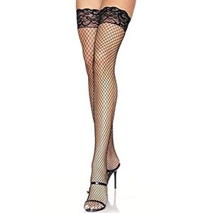 BLACK (PLUS) Fish Net Thigh High 💃🏽 💃🏽